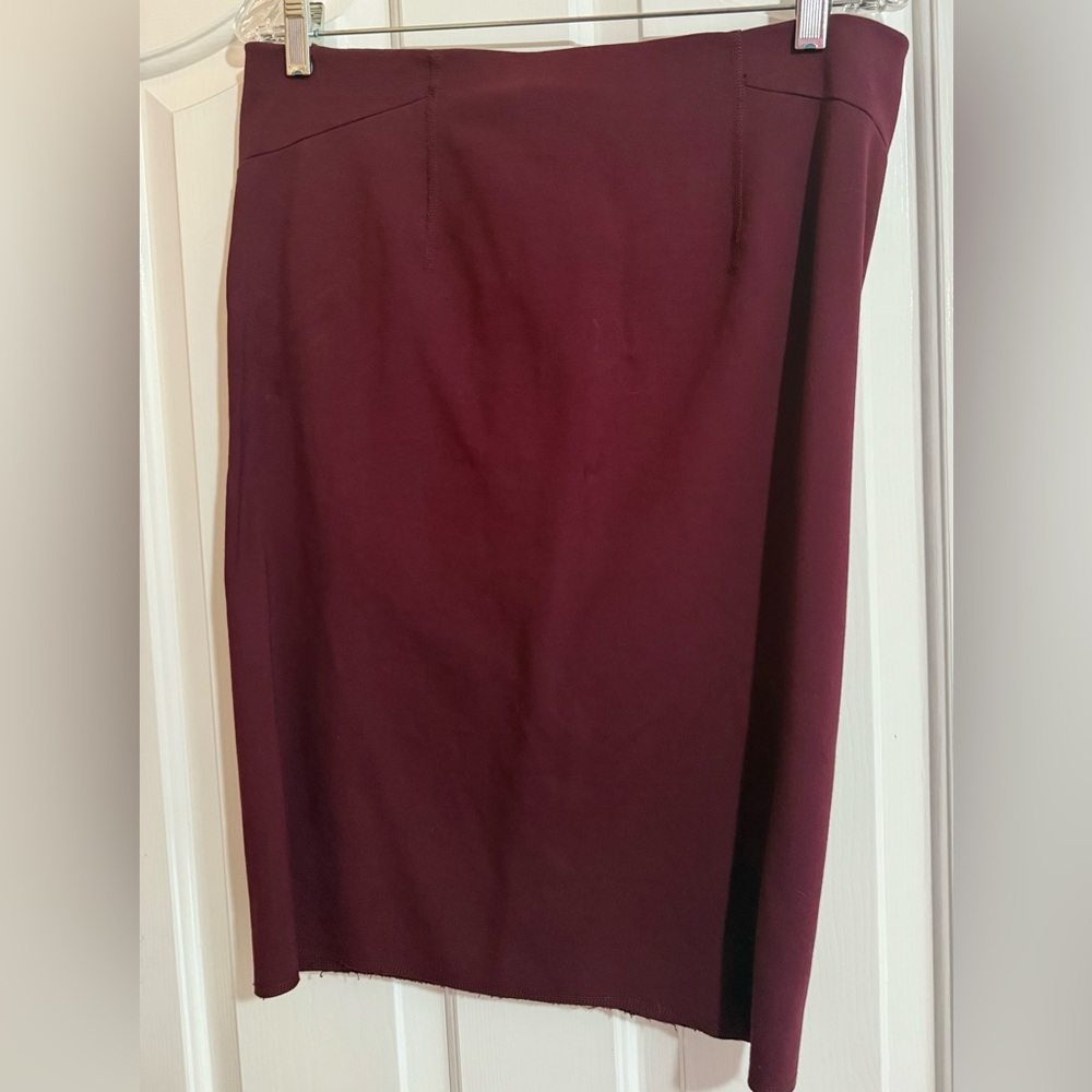 Ann Taylor Deep Red Pencil Skirt